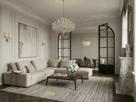 Coltar modular Avant, personalizabil, cadru lemn masiv, tapiterie stofa, ultra moale, stil Modern [23]