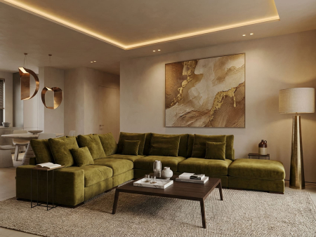 Coltar modular Avant, personalizabil, cadru lemn masiv, tapiterie stofa, ultra moale, stil Modern [16]