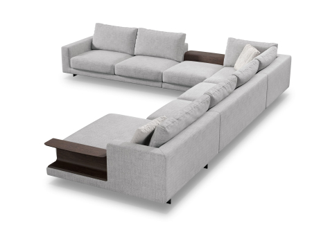 Coltar modular Calypso, personalizabil, cadru lemn masiv, tapiterie stofa, stil Contemporan [6]