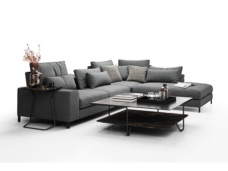 Olta - Coltar modular Horizon, personalizabil, cadru lemn masiv, tapiterie stofa, stil Modern