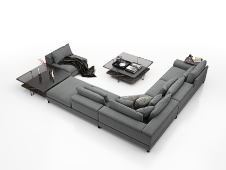 Coltar modular Horizon, personalizabil, cadru lemn masiv, tapiterie stofa, stil Modern [7]