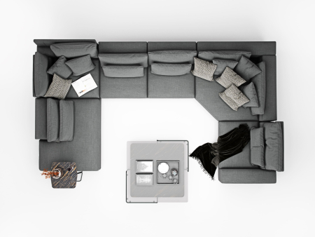 Coltar modular Horizon, personalizabil, cadru lemn masiv, tapiterie stofa, stil Modern [13]