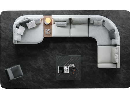 Coltar modular Stone, personalizabil, cadru lemn masiv, tapiterie stofa, stil Contemporan [5]