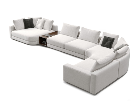 Mobila Living - Coltar modular Stone, personalizabil, cadru lemn masiv, tapiterie stofa, stil Contemporan