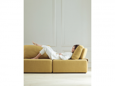 Coltar Puff Modular Personalizabil 300x200cm Stil Contemporan Tapiterie Stofa sau Piele [9]
