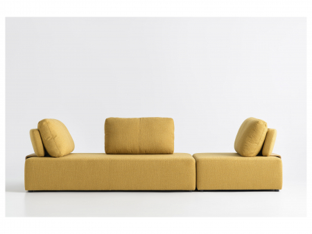 Coltar cu Sezlong Puff Modular Personalizabil 300x200cm Stil Contemporan Tapiterie Stofa sau Piele [16]