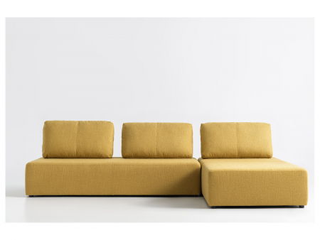 Canapele - Coltar cu Sezlong Puff Modular Personalizabil 300x200cm Stil Contemporan Tapiterie Stofa sau Piele