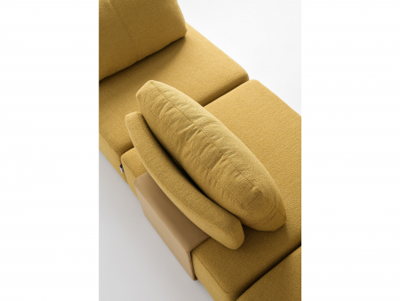 Coltar cu Sezlong Puff Modular Personalizabil 300x200cm Stil Contemporan Tapiterie Stofa sau Piele [14]
