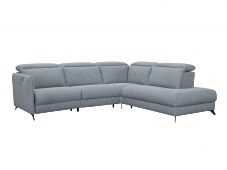 Canapele - Coltar cu Recliner Hammington Modular Personalizabil 305x250cm Cadru Lemn Masiv Stil Scandinav Tapiterie Stofa sau Piele