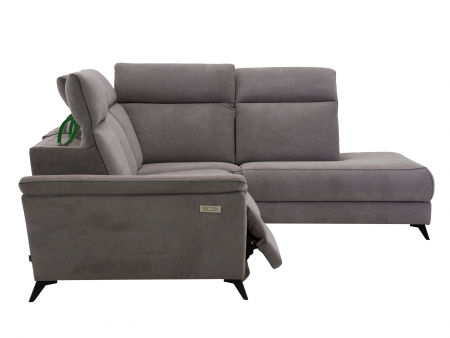 Coltar cu Recliner Live Modular Personalizabil 271x249cm Cadru Lemn Masiv Stil Scandinav Tapiterie Stofa sau Piele [5]