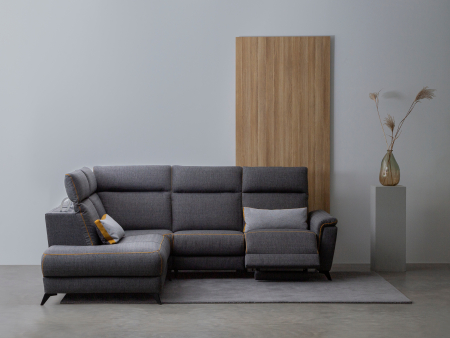 Coltar cu Recliner Live Modular Personalizabil 271x249cm Cadru Lemn Masiv Stil Scandinav Tapiterie Stofa sau Piele [2]