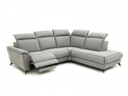 Coltar cu Recliner Live Modular Personalizabil 271x249cm Cadru Lemn Masiv Stil Scandinav Tapiterie Stofa sau Piele [6]