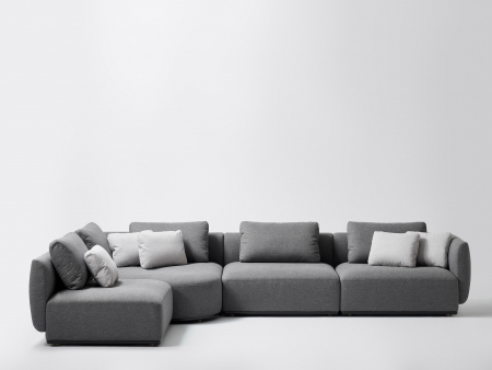 Coltar Smooth Modular Personalizabil 411x275cm Stil Contemporan Cadru Lemn Masiv Tapiterie Stofa sau Piele [13]