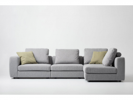 Coltar cu Sezlong Soho Modular Personalizabil 350x208cm Stil Contemporan Cadru Lemn Masiv Tapiterie Stofa sau Piele [13]