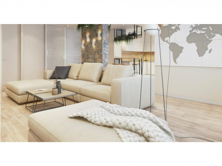 Coltar cu Sezlong Soho Modular Personalizabil 350x208cm Stil Contemporan Cadru Lemn Masiv Tapiterie Stofa sau Piele [6]