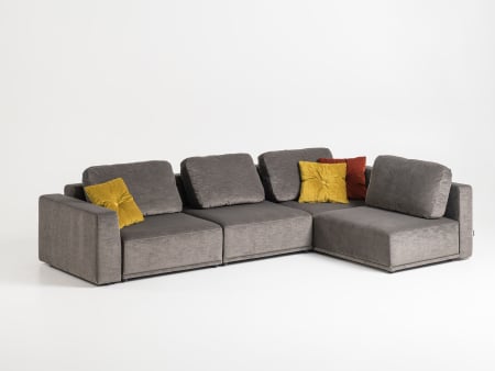 Mobila Living - Coltar Tuffy Modular Extensibil Personalizabil 300x200cm cu Spatiu de Depozitare Stil Contemporan Tapiterie Stofa