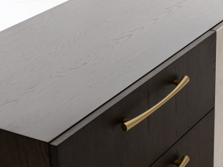 Comoda TV 2 usi 2 sertare 1 nisa Galla C 228cm, personalizabila, lemn de stejar, culori contrastante, ceramica, riflaj, picioare metalice, feronerie cu amortizare, stil contemporan [4]