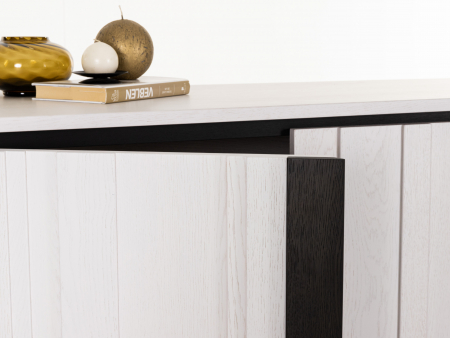 Comoda TV 2 usi 2 sertare Raya 187cm, lemn de stejar, picioare metalice, feronerie cu amortizare, multiple finisaje disponibile, stil contemporan [11]