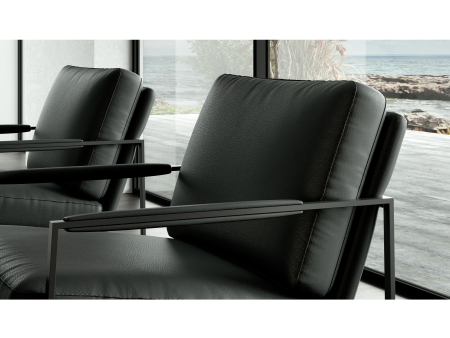 Demifotoliu modern Grey Metal, personalizabil, cadru otel, tapiterie stofa sau piele, stil Contemporan [8]