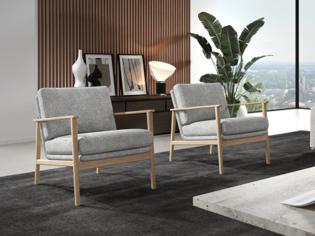 Demifotoliu modern Grey Wood, personalizabil, cadru lemn masiv, tapiterie stofa sau piele, stil Contemporan [3]