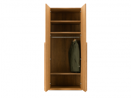 Dressing modular Rigo B 90cm, dotat cu polite si bara de haine, lemn de stejar, feronerie cu amortizare, multiple finisaje disponibile, stil contemporan [8]