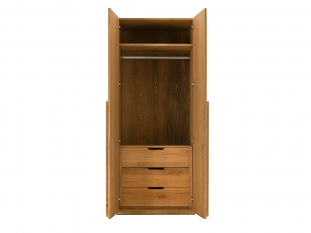 Dressing modular Rigo C 90cm, dotat cu sertare, polita si bara de haine, lemn de stejar, feronerie cu amortizare, multiple finisaje disponibile, stil contemporan [4]