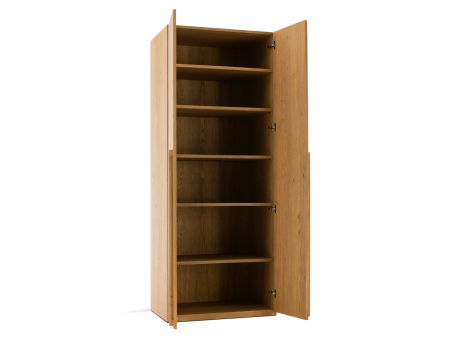 Dressing modular Rigo D 90cm, dotat cu polite si bara de haine, lemn de stejar, feronerie cu amortizare, multiple finisaje disponibile, stil contemporan [1]