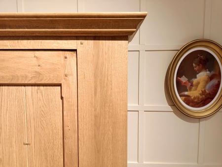 Dulap 3 usi 1 sertar Hunters 112cm, lemn masiv, finisaj Castle Oak, stil rustic [6]