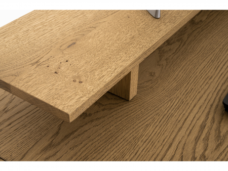 Etajera de birou Atlas 105cm, lemn masiv de stejar, cu picioruse reglabile, multiple finisaje disponibile, stil minimalist [4]