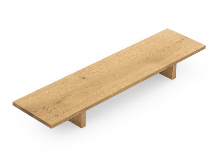 Etajera de birou Atlas 105cm, lemn masiv de stejar, cu picioruse reglabile, multiple finisaje disponibile, stil minimalist [1]
