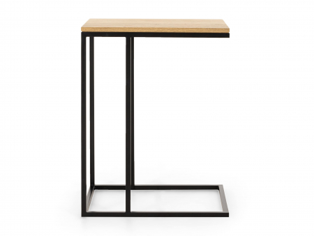 Masuta Cafea - Consola Accent 35x45x60cm, compatibila cu numeroase canapele, lemn masiv de stejar si metal