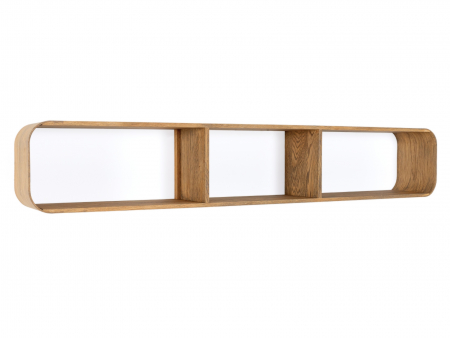 Mobila Birou - Etajera de perete Soho 140cm, lemn masiv de stejar, multiple finisaje disponibile, stil contemporan