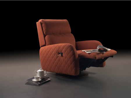 Fotoliu Modern Rotativ cu Recliner Corso Personalizabil Stil Contemporan Cadru Lemn Masiv Tapiterie Stofa sau Piele [30]