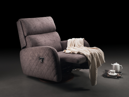 Fotoliu Modern Rotativ cu Recliner Corso Personalizabil Stil Contemporan Cadru Lemn Masiv Tapiterie Stofa sau Piele [26]