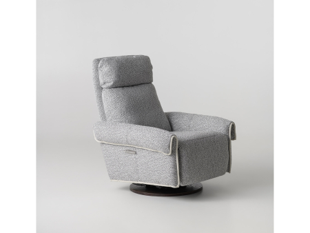 Fotoliu Modern Rotativ cu Recliner Ardea Personalizabil Stil Contemporan Cadru Lemn Masiv Tapiterie Stofa sau Piele [12]