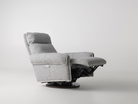 Fotoliu Modern Rotativ cu Recliner Ardea Personalizabil Stil Contemporan Cadru Lemn Masiv Tapiterie Stofa sau Piele [14]