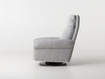 Fotoliu Modern Rotativ cu Recliner Ardea Personalizabil Stil Contemporan Cadru Lemn Masiv Tapiterie Stofa sau Piele [16]