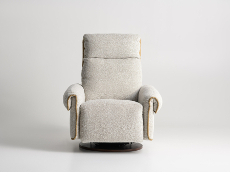 Fotoliu Modern Rotativ cu Recliner Ardea Personalizabil Stil Contemporan Cadru Lemn Masiv Tapiterie Stofa sau Piele [2]