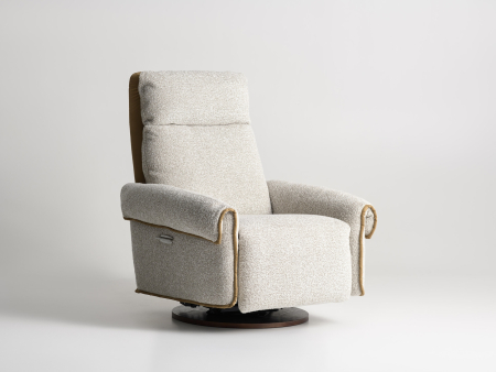 Summer Mood - Fotoliu Modern Rotativ cu Recliner Ardea Personalizabil Stil Contemporan Cadru Lemn Masiv Tapiterie Stofa sau Piele