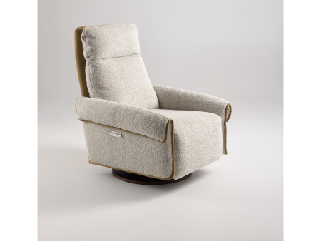 Fotoliu Modern Rotativ cu Recliner Ardea Personalizabil Stil Contemporan Cadru Lemn Masiv Tapiterie Stofa sau Piele [10]