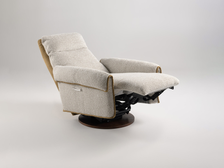 Fotoliu Modern Rotativ cu Recliner Ardea Personalizabil Stil Contemporan Cadru Lemn Masiv Tapiterie Stofa sau Piele [1]