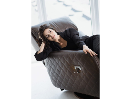 Fotoliu Modern Rotativ cu Recliner Corso Personalizabil Stil Contemporan Cadru Lemn Masiv Tapiterie Stofa sau Piele [8]