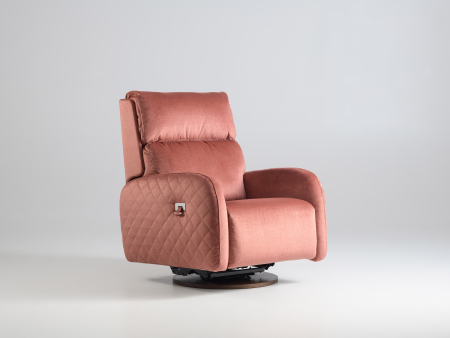 Top vanzari in ultimele luni - Fotoliu Modern Rotativ cu Recliner Corso Personalizabil Stil Contemporan Cadru Lemn Masiv Tapiterie Stofa sau Piele