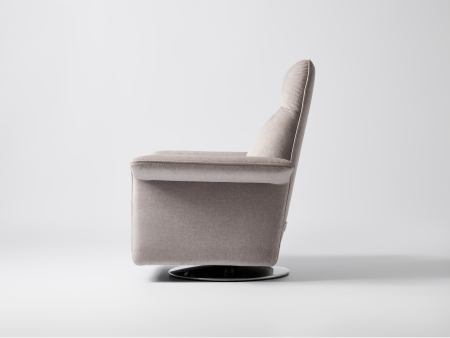 Fotoliu Modern Rotativ cu Recliner Voyage Personalizabil Stil Contemporan Cadru Lemn Masiv Tapiterie Stofa sau Piele [3]