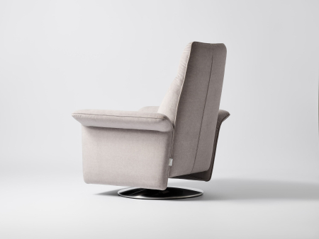 Fotoliu Modern Rotativ cu Recliner Voyage Personalizabil Stil Contemporan Cadru Lemn Masiv Tapiterie Stofa sau Piele [5]