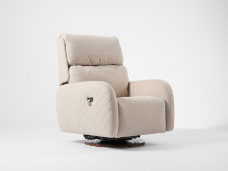 Fotolii si Demifotolii - Fotoliu Modern Rotativ cu Recliner Corso Personalizabil Stil Contemporan Cadru Lemn Masiv Tapiterie Stofa sau Piele