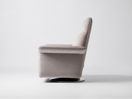 Fotoliu Modern Rotativ cu Recliner Voyage Personalizabil Stil Contemporan Cadru Lemn Masiv Tapiterie Stofa sau Piele [3]