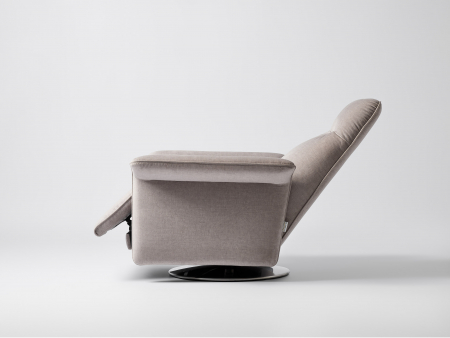 Fotoliu Modern Rotativ cu Recliner Voyage Personalizabil Stil Contemporan Cadru Lemn Masiv Tapiterie Stofa sau Piele [2]