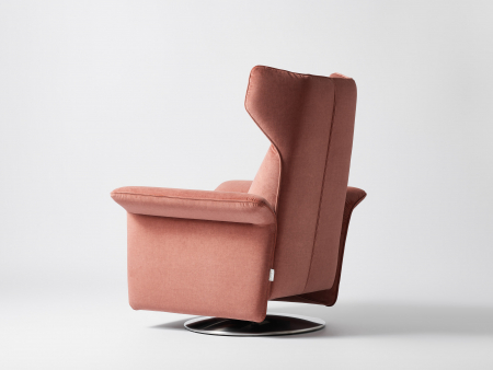 Fotoliu Modern Rotativ cu Recliner Voyage Plus Personalizabil Stil Contemporan Cadru Lemn Masiv Tapiterie Stofa sau Piele [4]