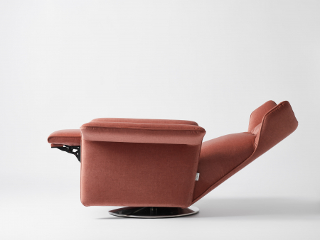 Fotoliu Modern Rotativ cu Recliner Voyage Plus Personalizabil Stil Contemporan Cadru Lemn Masiv Tapiterie Stofa sau Piele [1]